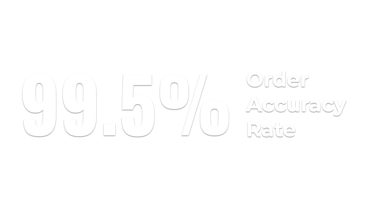 99.5 percent order accuracy rate