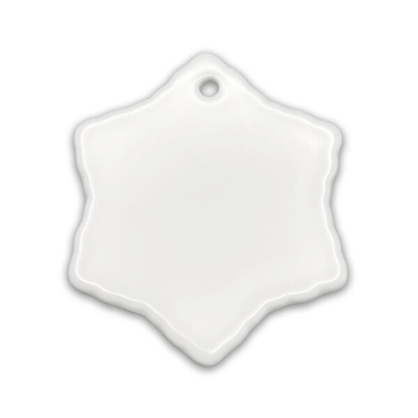 Ceramic Snowflake Ornament - 3" Thumbnail