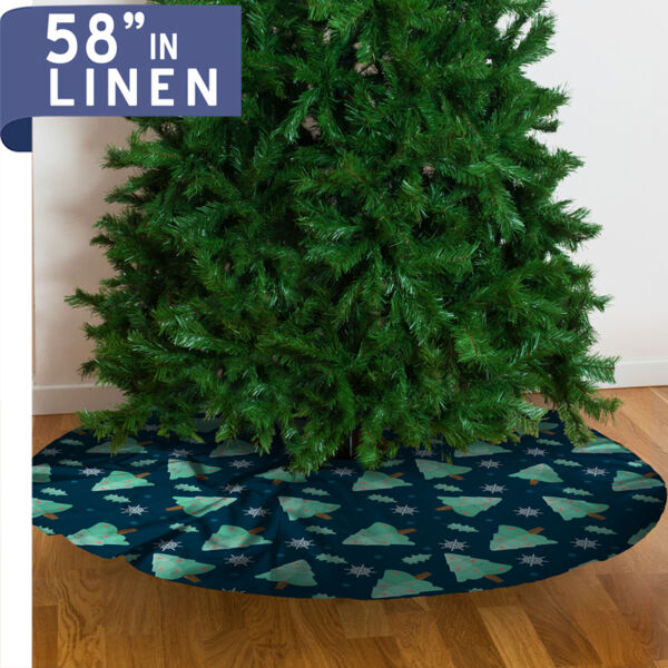 Christmas Tree Skirt - Linen - 58" Thumbnail